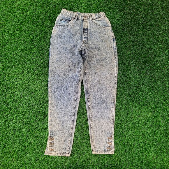 Vintage LEE Riders Mom Jeans Womens 00/0 23x29 Acid-Wash - Picture 1 of 16